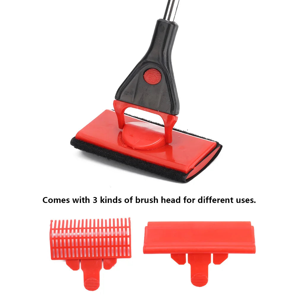 Telescopic Aquarium Cleaning Set – 3-Head Fish Tank Cleaner