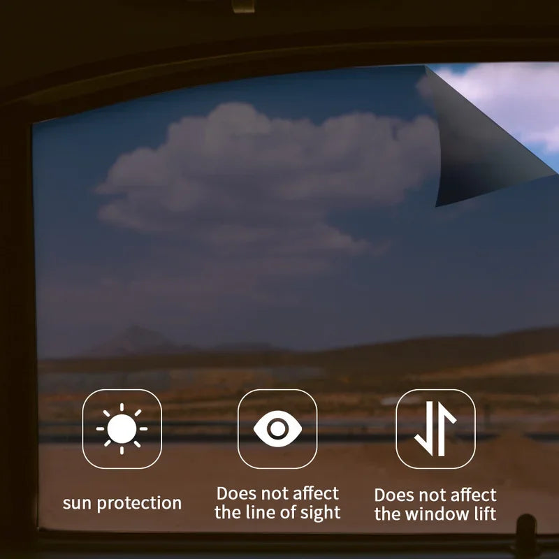 2-Pack Anti-UV Car Window Sunshade Static Cling Film 42×36cm