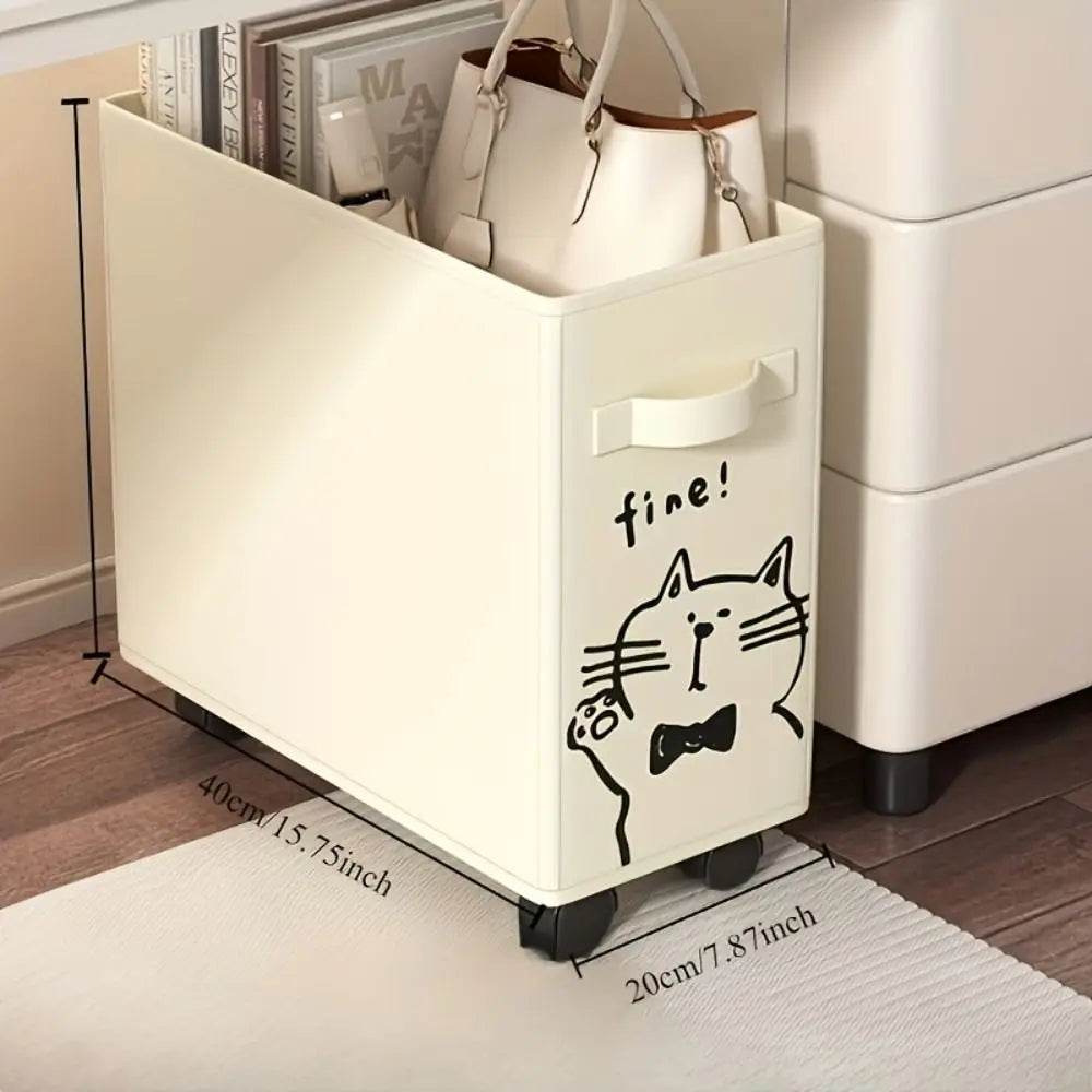 Under-Desk Rolling Storage Cart – Multi-Tier Mobile Organizer