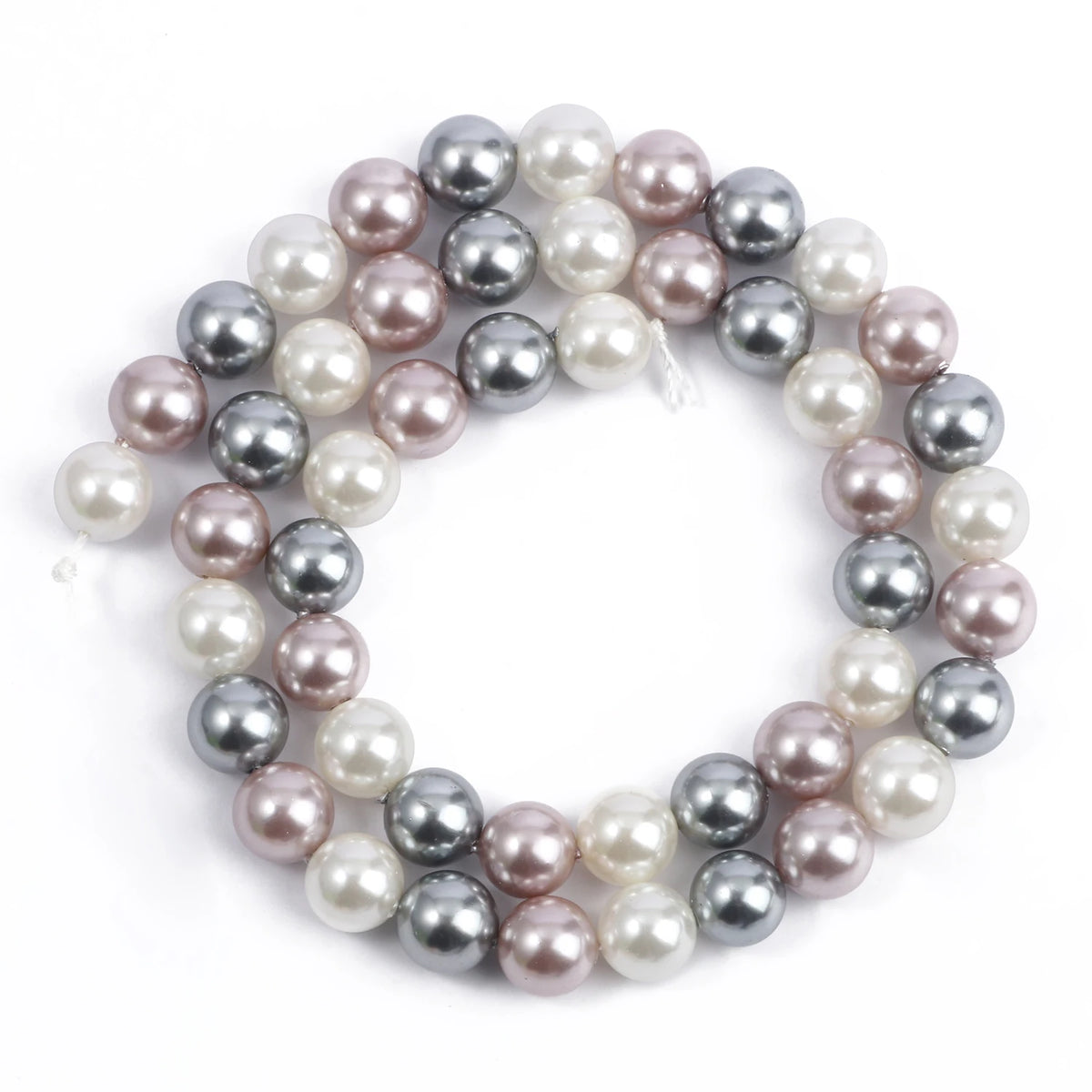 Multicolor Round Shell Pearl Beads for DIY Jewelry Making 6–12mm