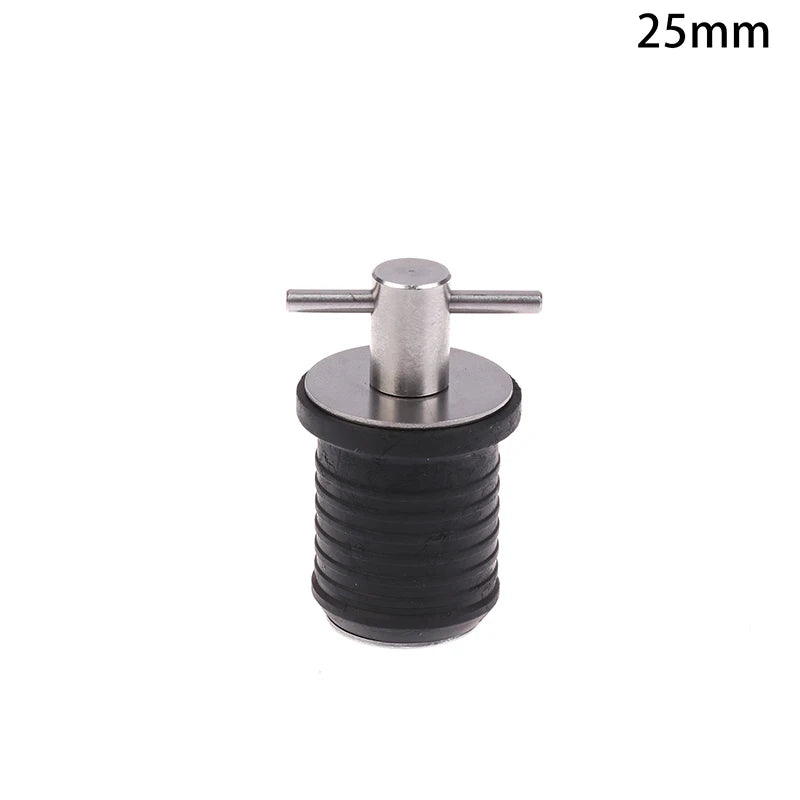 T-Handle Marine Drain Plug 25mm & 32mm Twist-Turn Rubber