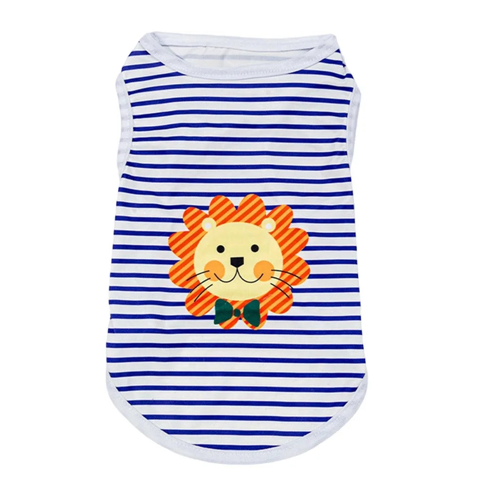 Cute Summer Dog Vest – Soft Breathable Sleeveless Pet T-Shirt