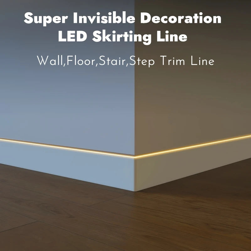 Recessed LED Skirting Line Aluminum Profile – Baseboard Bar Light