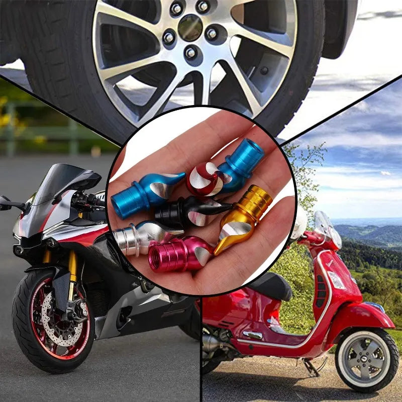 Torch Aluminum Alloy Tire Valve Caps 4-Pack – Car & Motorbike