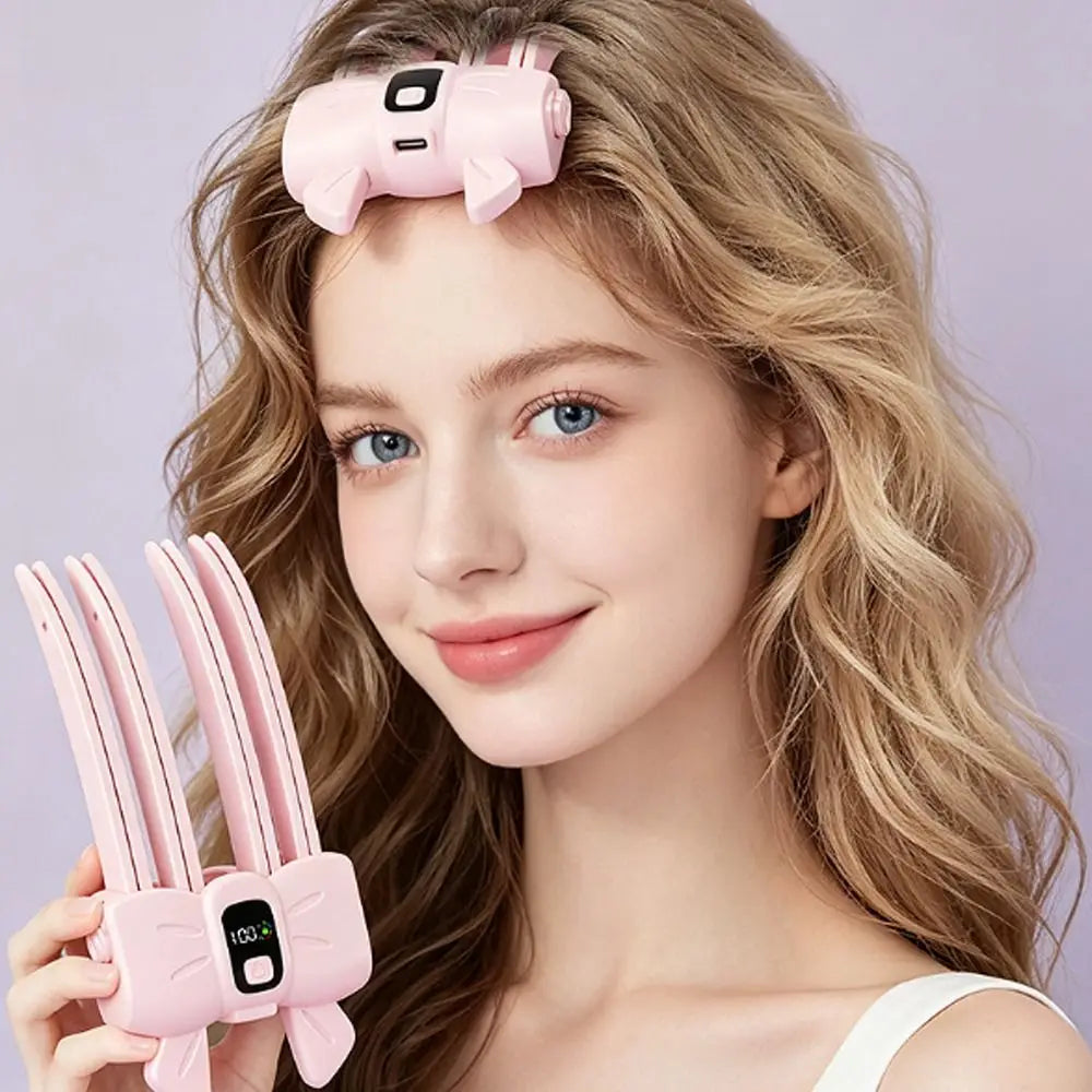 Rechargeable Heated Volumizing Hair Clip – LCD, Cordless Styling