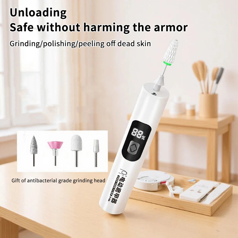 Wireless Nail Drill 35000RPM USB Rechargeable Manicure Pen