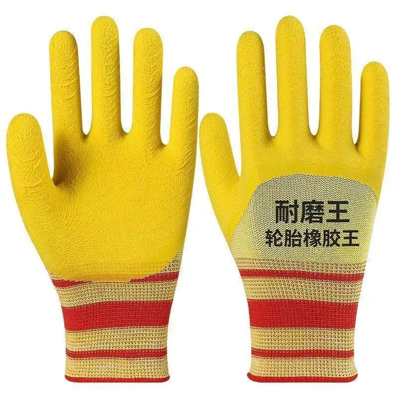 Heavy Duty Tire Rubber Work Gloves – Anti-Slip & Wear Resistant