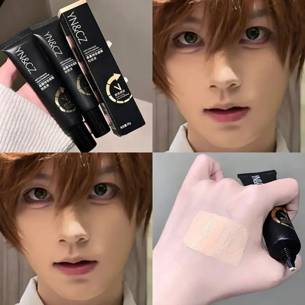 White Liquid Foundation Full Coverage Matte Waterproof 30ml