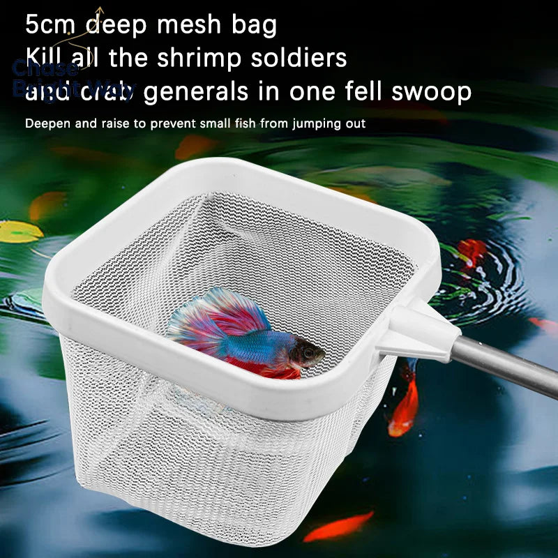 Telescopic Stainless Steel Aquarium Fish Net – Tank Cleaning Tool