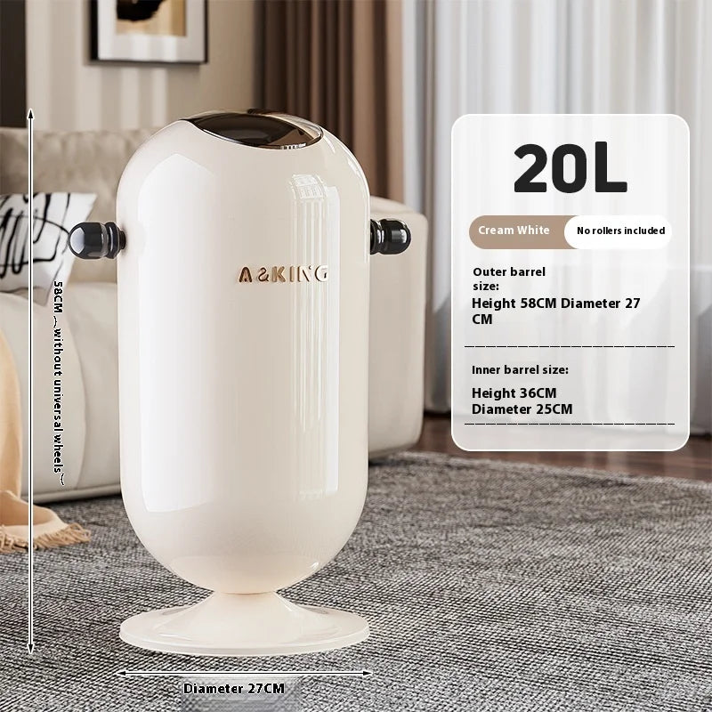 Touch-Free 12L Trash Can – Floating Lid Waste Bin | SAMMY