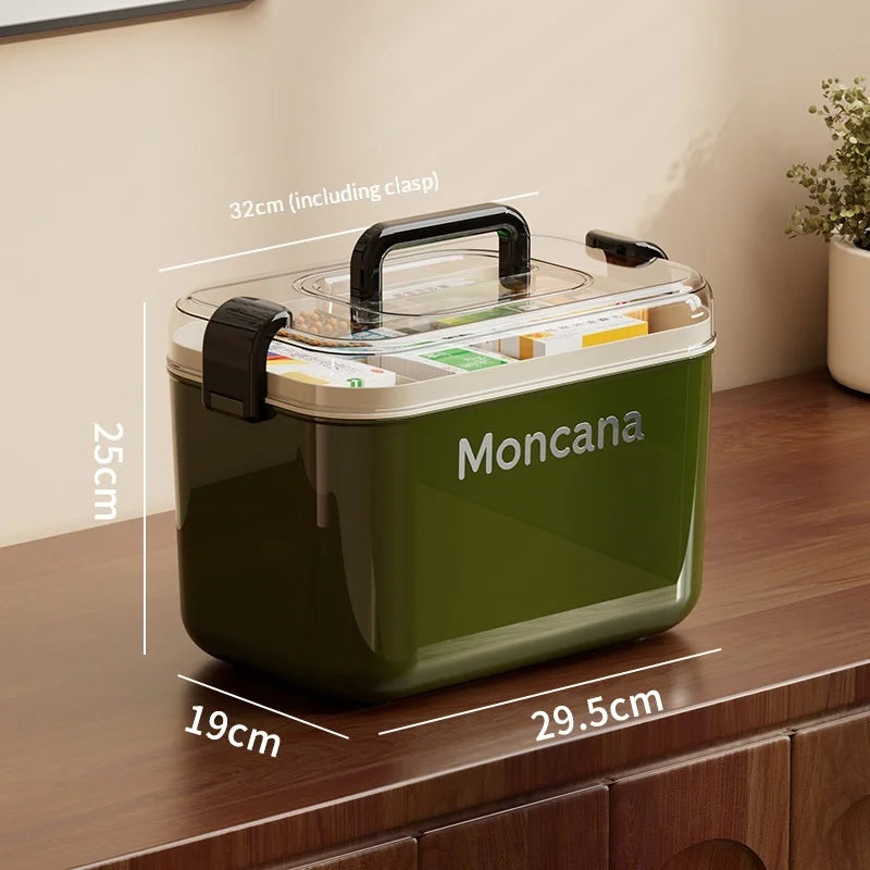Large Portable Medicine Organizer Box – First Aid Storage Case