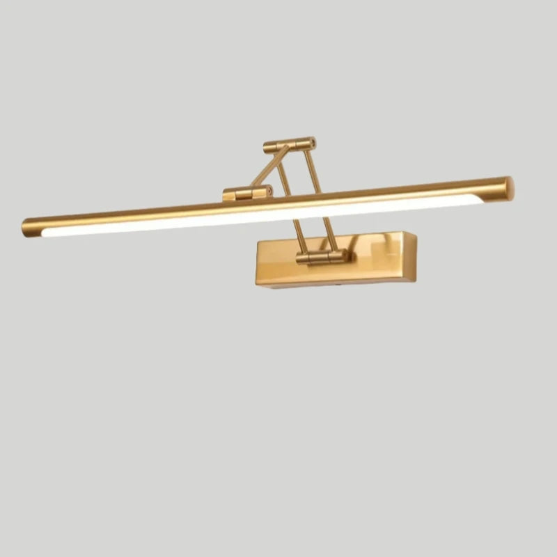 Retro LED Wall Lamp Walnut Wood Grain Foldable Arm Vanity Light