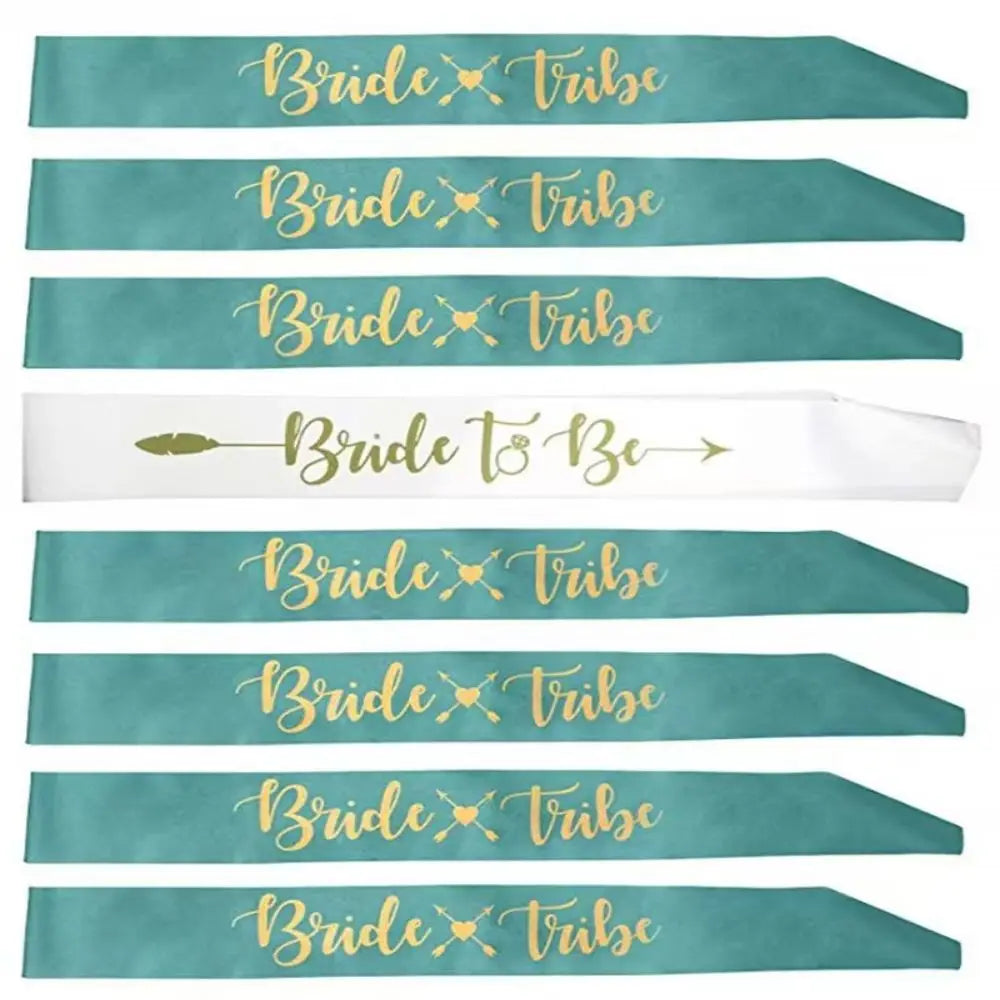 8-Piece Bridal Satin Sash Set – Bride to Be & Bridesmaid