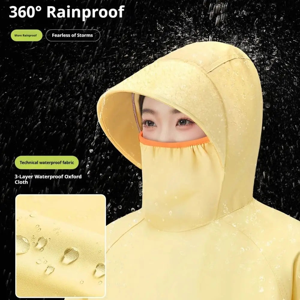 Waterproof Hooded Rain Poncho – Oxford Cloth Cycling Raincoat