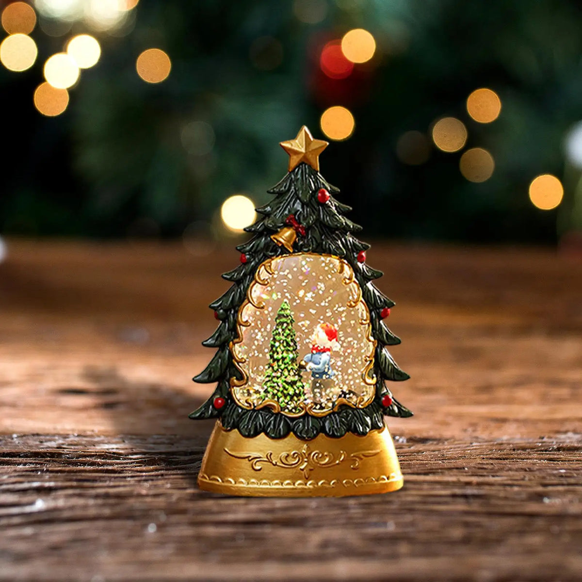 Christmas Snow Globe Light – Tree Scene Lantern Decoration