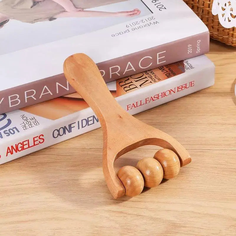 Wooden Roller Massager – Compact Body, Neck & Shoulder Tool