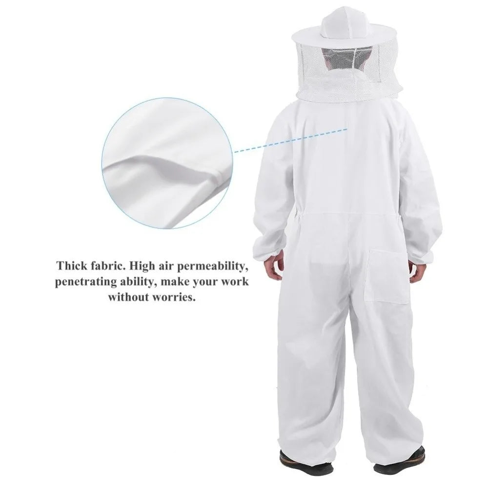Professional Breathable Beekeeping Suit – Full Body Jumpsuit
