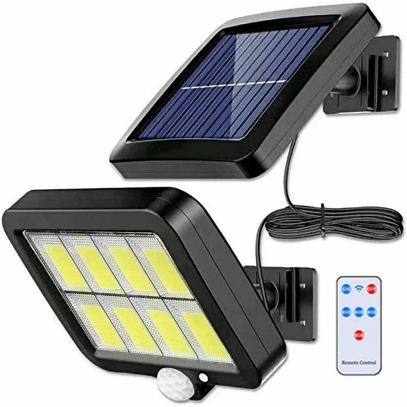 Solar Split Wall Light – PIR Motion Sensor IP65 COB LED Outdoor