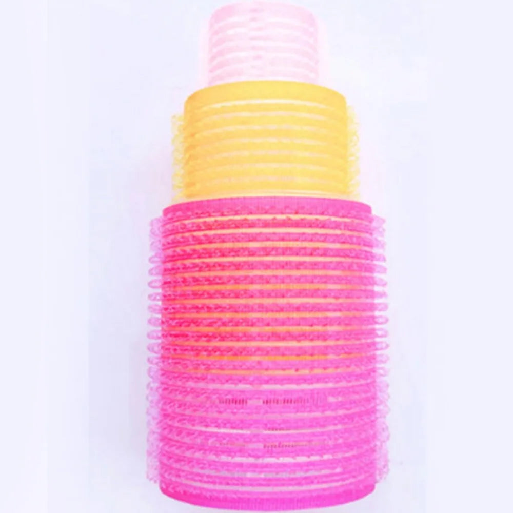 Self-Grip Hair Roller Set – 36 Curlers + 12 Clips, 3 Sizes