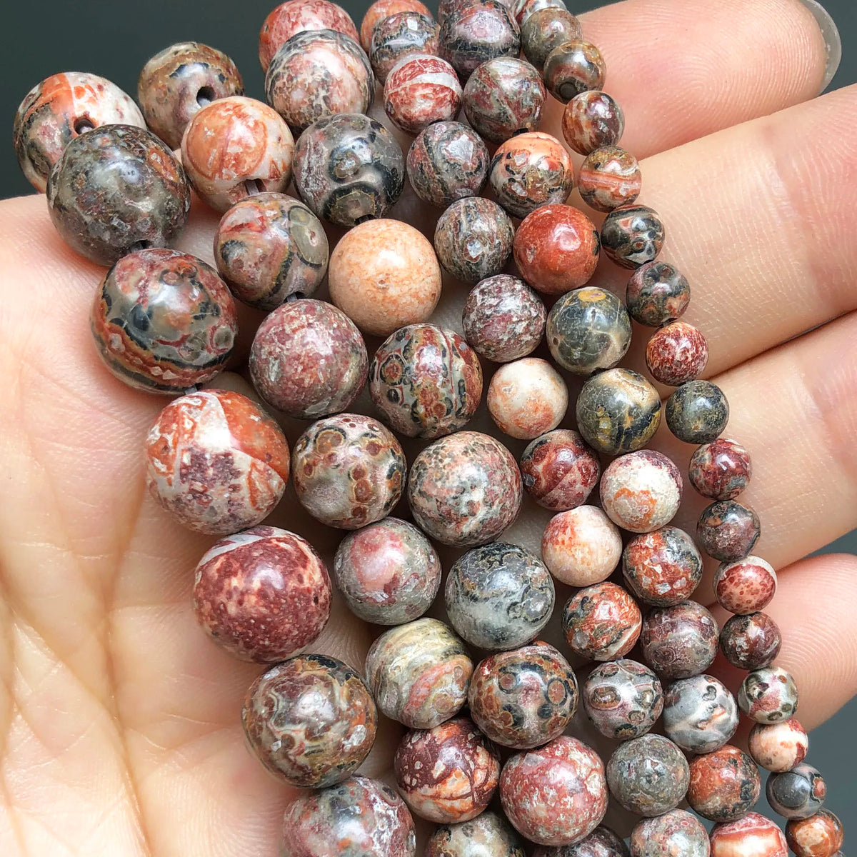 Sea Sediment Jasper Beads 8mm – Natural Stone DIY Jewelry