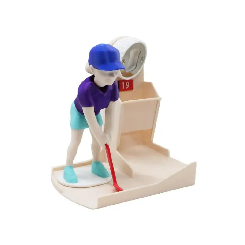 Golfer Shaped Bottle Opener with Cap Collector | Bar Decor