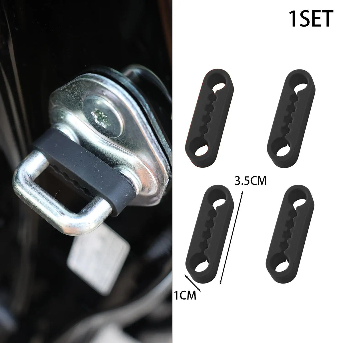 Universal Car Door Lock Silicone Buffer Cushion – 4-Pack