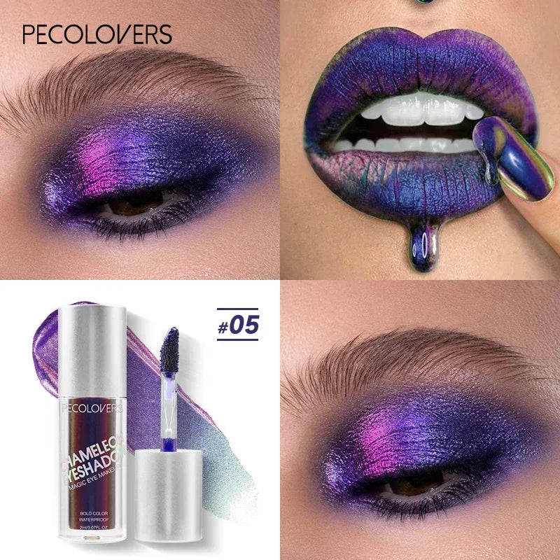 PECOLOVERS Chameleon Metallic Eyeshadow Stick – Aurora Chrome