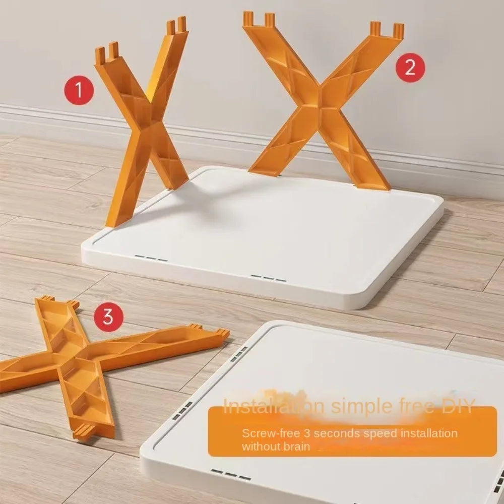 Folding X-Shape Shoe Rack – Detachable Plastic Shoe Organizer