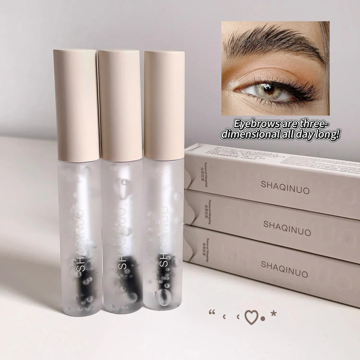 SHAQINUO Clear Eyebrow Gel – Waterproof 3D Brow Lamination