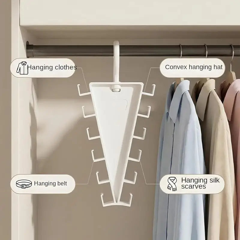 V-Shape 10-Hook Closet Organizer – Space-Saving Hanger