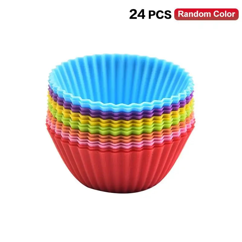 Silicone Bento Lunch Box Dividers – 12/24 Pcs Colorful Cups