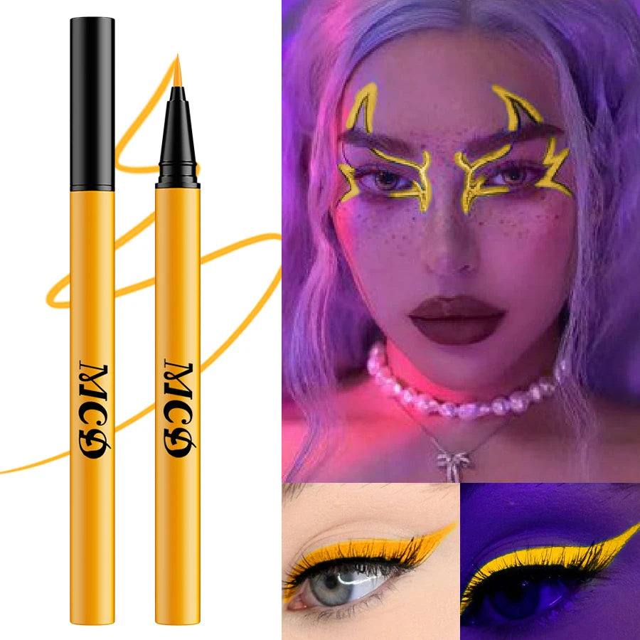 UV Neon Face & Body Paint Eyeliner Pen – 8 Colors, Waterproof