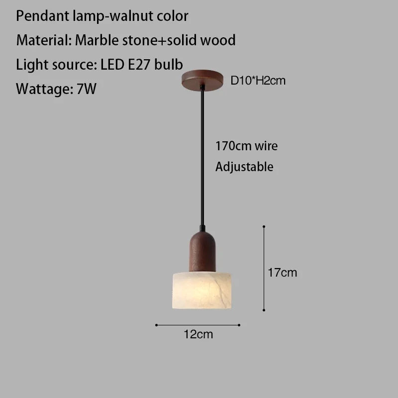 Wabi Sabi Stone LED Pendant Light | Minimalist Hanging Lamp