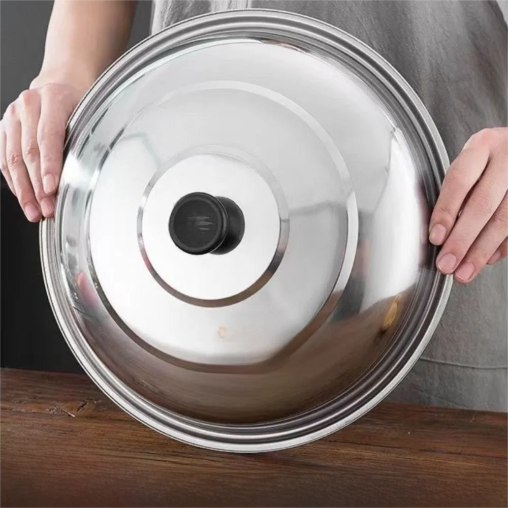 Stainless Steel Pot Lid 28–40cm | Universal Round Pan Cover