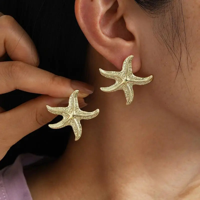 Ocean Shell Stud Earrings – Handmade Stainless Steel Jewelry