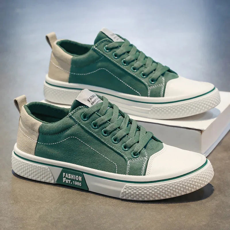 LEDP Men's Canvas Sneakers – Breathable Non-Slip Skate Shoes