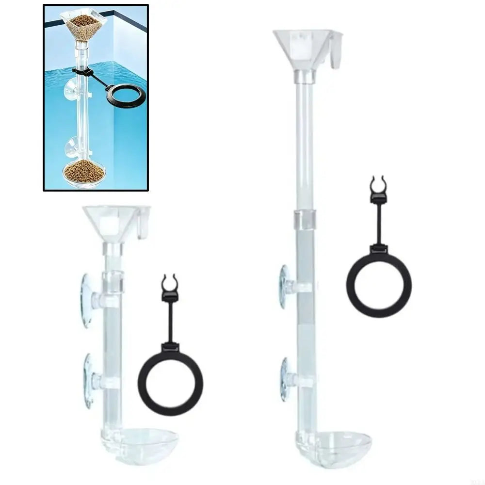 Retractable Aquarium Fish Feeding Tube – Anti-Scatter Dispenser