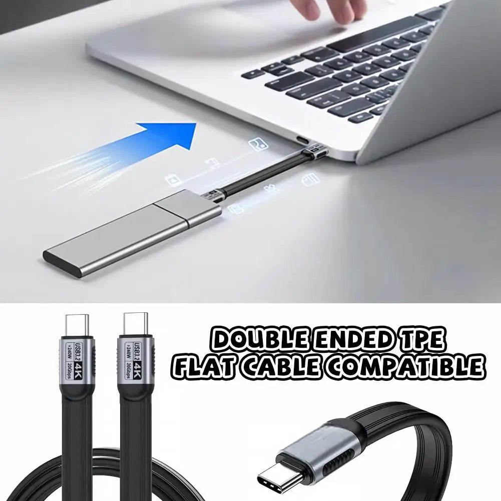 USB-C to USB-C Cable 240W PD 20Gbps 4K | Thunderbolt 5/4/3