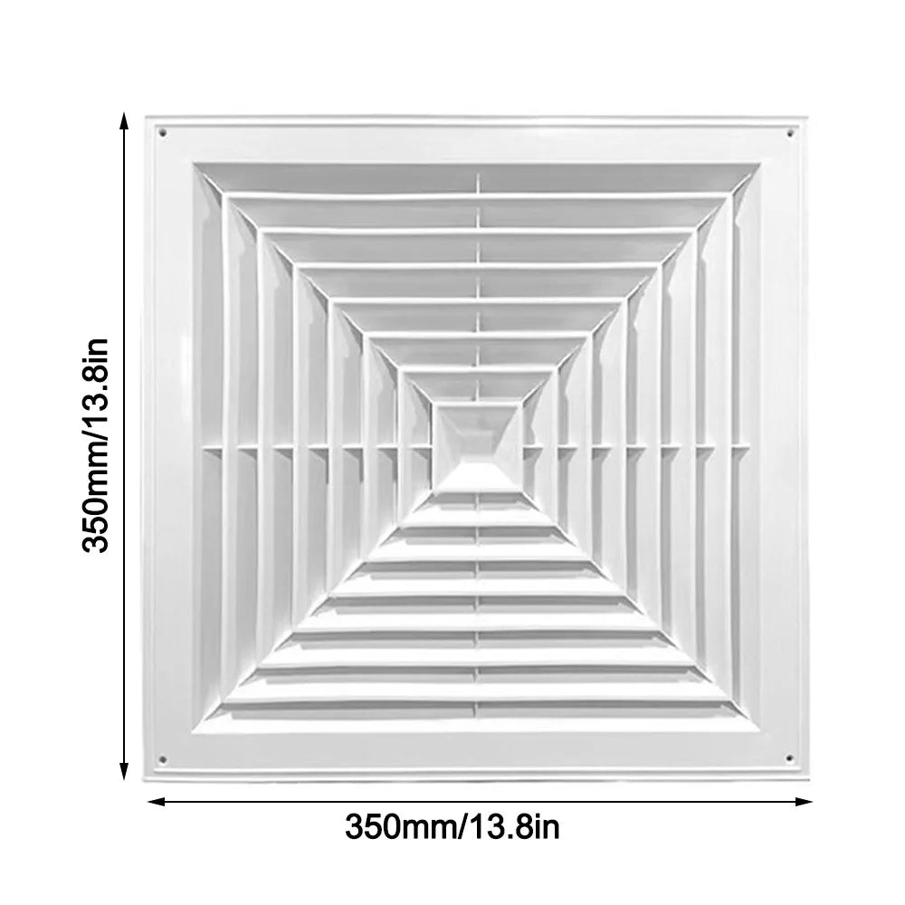 White Square Plastic Air Vent Grille | Silent Ventilation Cover