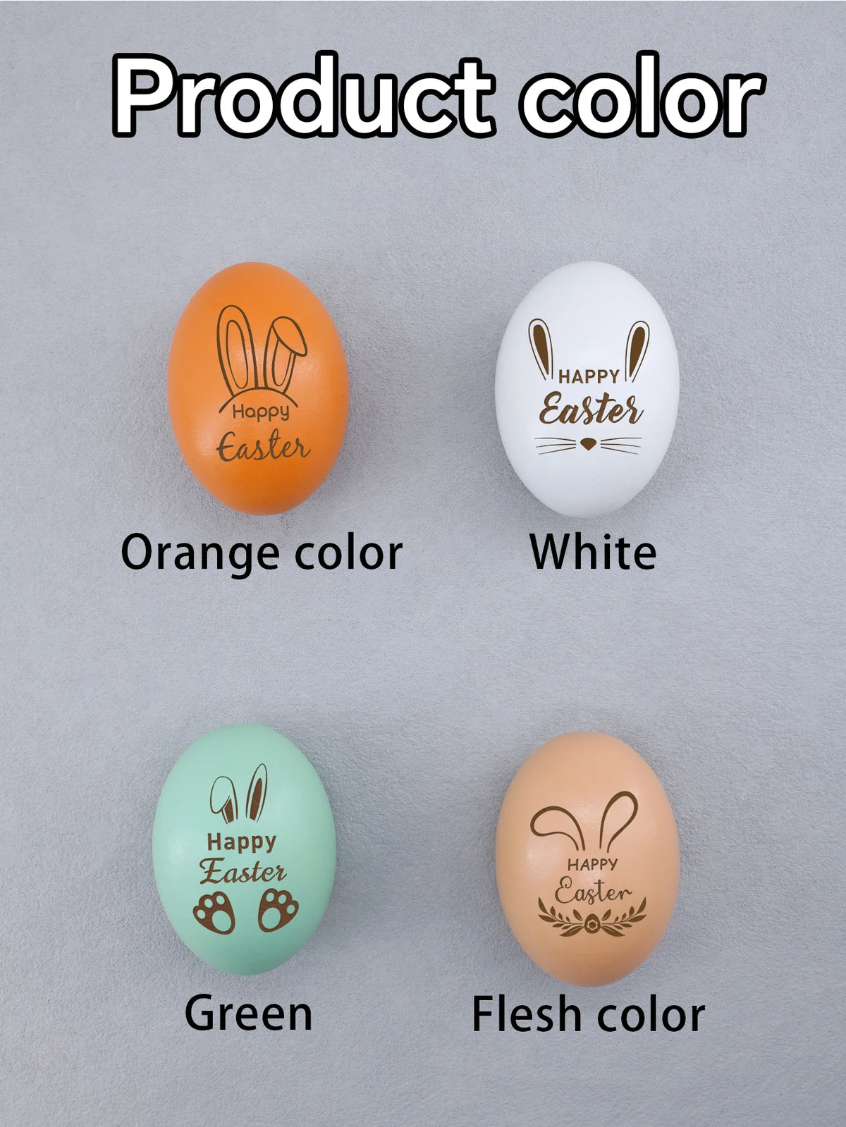 Personalized Laser-Engraved Wooden Easter Egg Decor Set