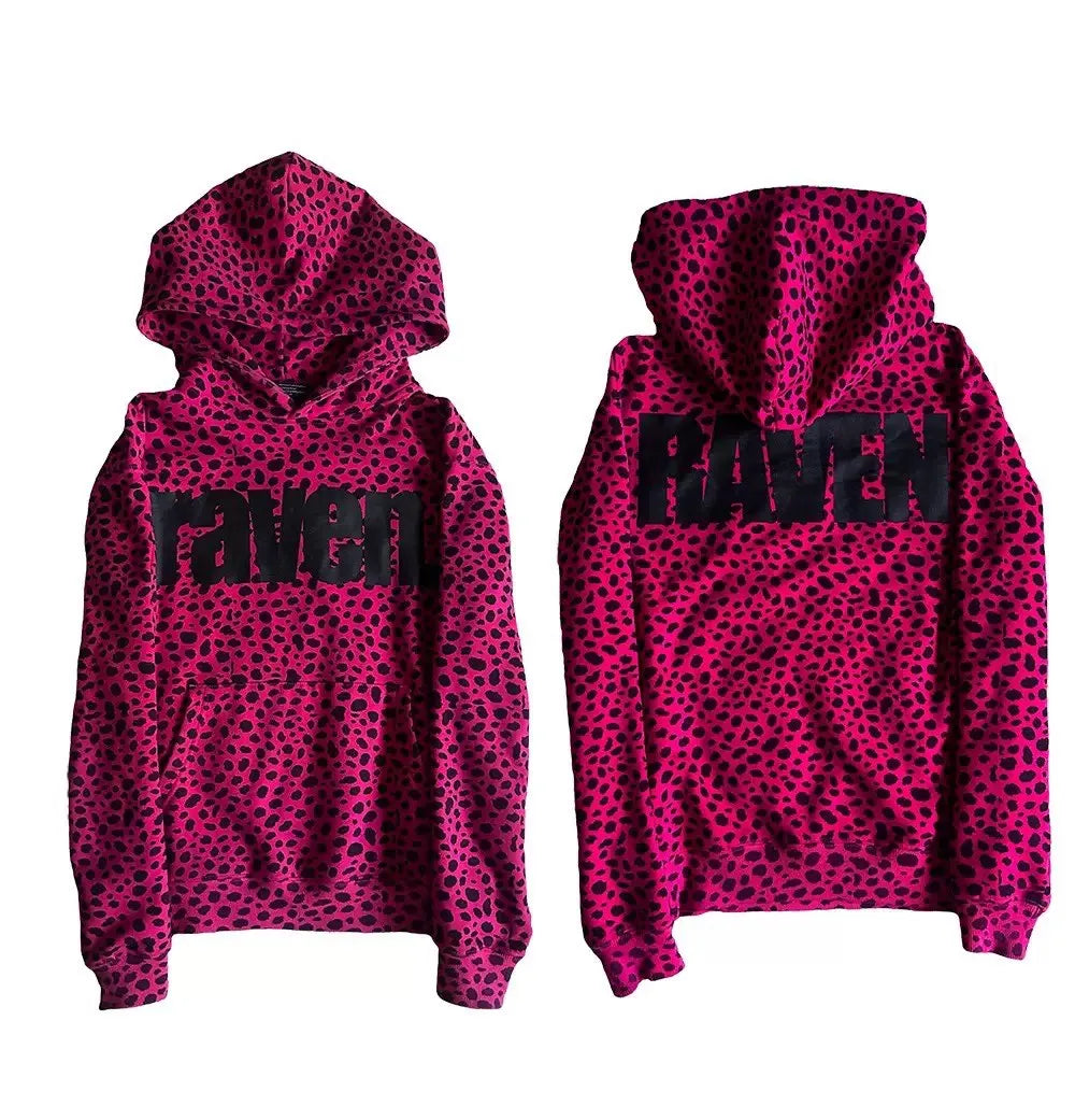 Y2K Punk Print Oversized Hoodie – Women's Retro Streetwear