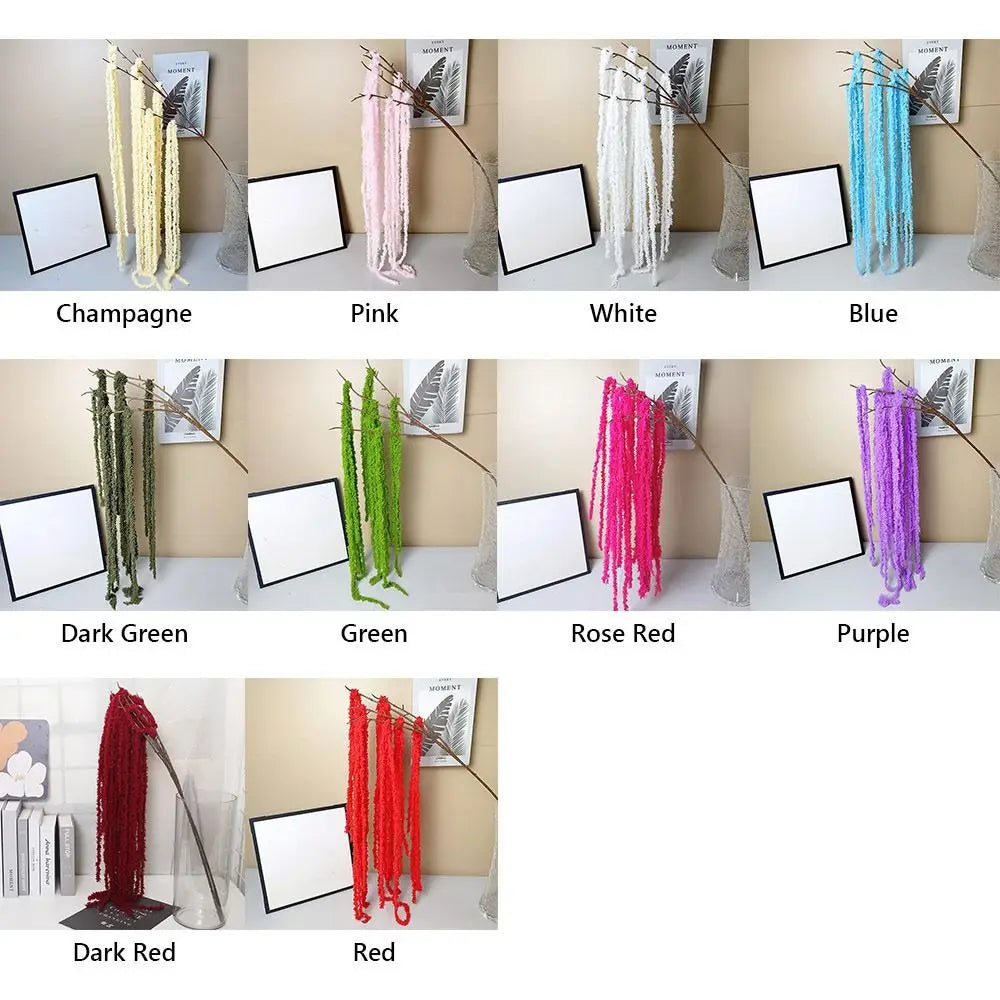 Multicolor Amaranthus Artificial Hanging Plant – Yarn Tassel