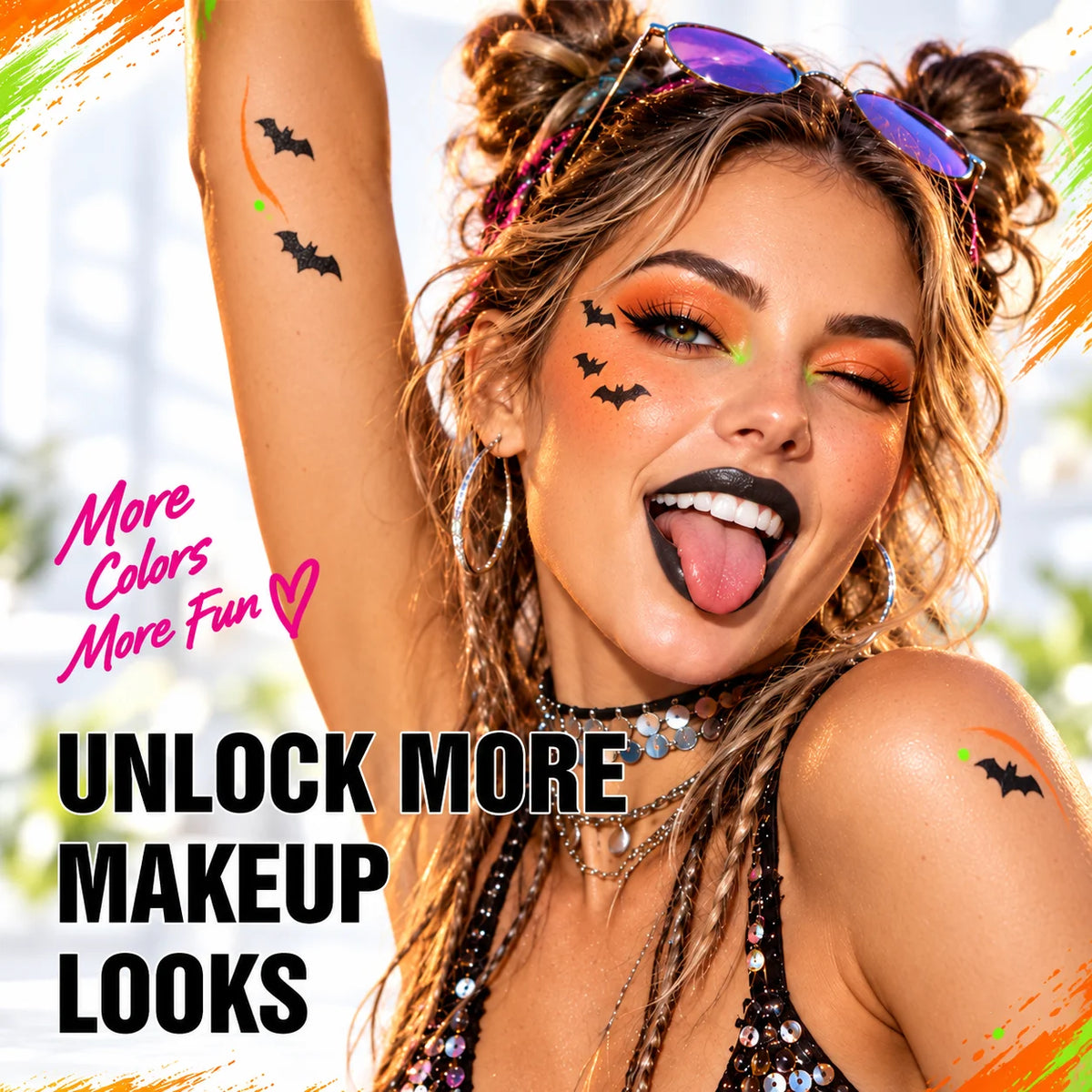Halloween Face & Body Paint Palette – Water-Soluble Makeup
