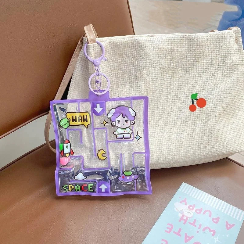 Water Bag Maze Squeeze Fidget Toy with Keychain | Backpack Pendant