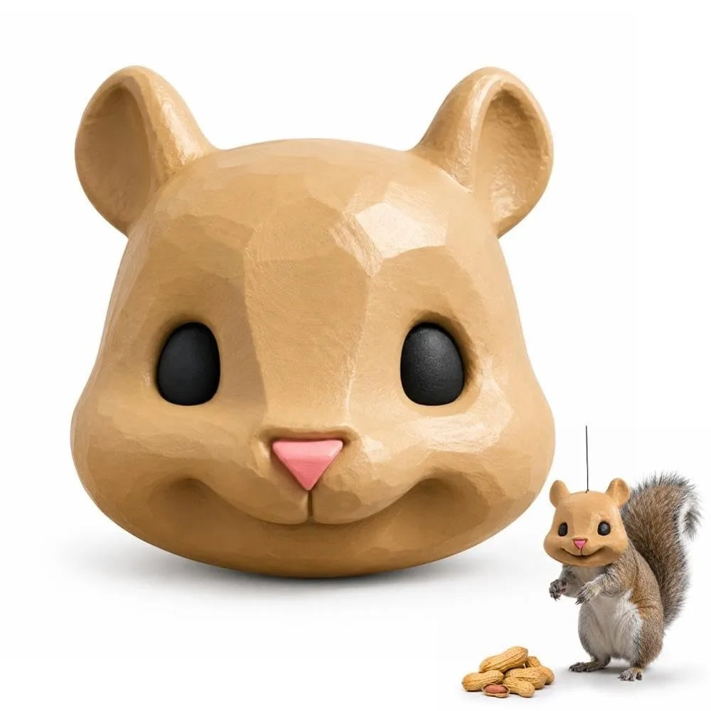 Dinosaur Squirrel Head Feeder – Colorful Plastic Garden Ornament