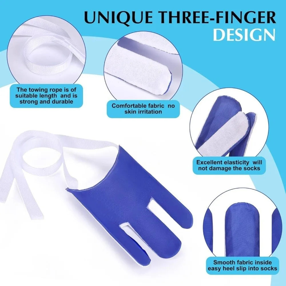 Sock Dressing Aid Tool – No-Bend Sock Helper with Cords