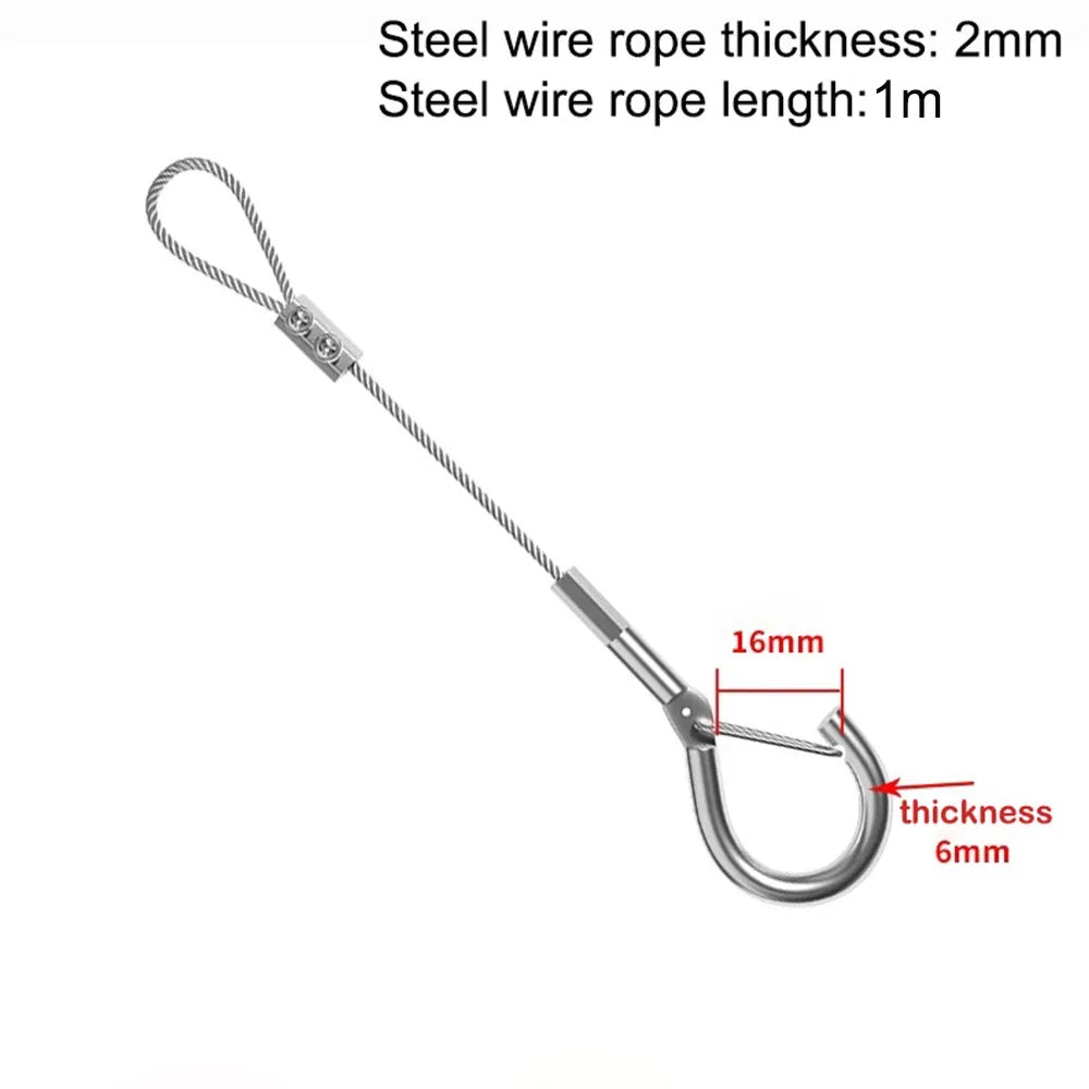 Adjustable Stainless Steel Wire Rope – Locking Suspension Lanyard