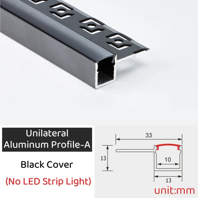 Rimless LED Aluminum Profile – Embedded Ceiling Drywall Channel