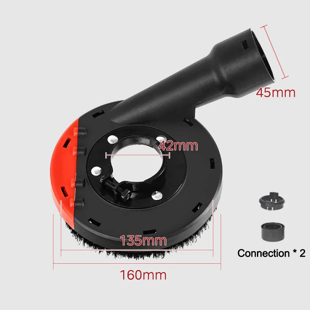 Universal Angle Grinder Dust Shroud – Detachable Cover 100–150mm