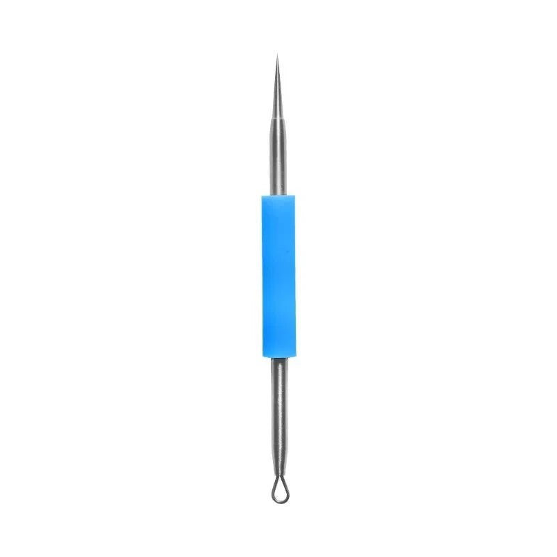 Stainless Steel Blackhead Extractor Tool with Silicone Sleeve
